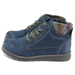 Сини юношески боти Marco Tozzi