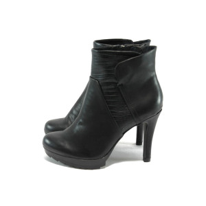 Черни дамски боти, еко - елегантни обувки за есента и зимата N 10007331