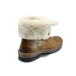 Светлокафяви дамски боти, здрава еко-кожа - всекидневни обувки за есента и зимата N 10007364