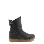 Черни дамски боти, здрава еко-кожа - всекидневни обувки за есента и зимата N 10007366