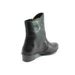 Черни дамски боти, естествена кожа - всекидневни обувки за есента и зимата N 10007407
