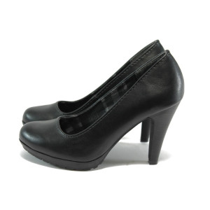Черни дамски обувки с висок ток