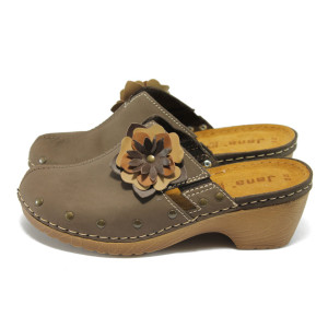 Кафяви дамски чехли тип сабо - анатомични Jana 8-27302-24 кафеKP