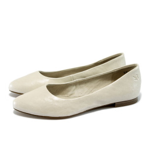 Бежови дамски пантофки - естествена кожа Caprice 9-22107-24 бежовKP