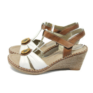 Бели дамски сандали - анатомични Remonte D6752-80 бялKP