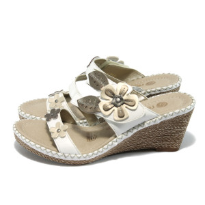 Бели дамски чехли - анатомични Remonte D6745-80 белиKP