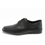 Официални черни мъжки обувки с връзки Rieker 19815-00 черен ANTISTRESSKP