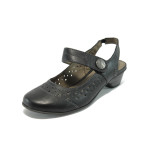 Летни черни дамски обувки Jana 8-29560-24 черенKP