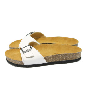 Бели дамски чехли - анатомични Jana 8-27110-24 бялKP