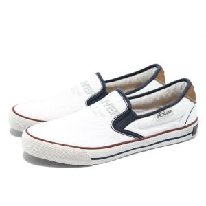 Бели мъжки спортни обувки с мемори пяна S.Oliver 5-14602-24 бялKP