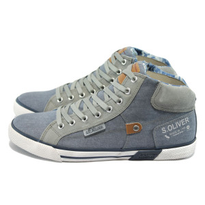 Дънкови високи мъжки кецове S.Oliver 5-15201-24 синKP