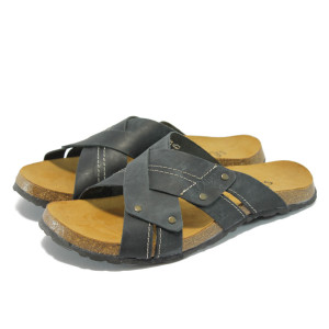 Черни мъжки чехли - ортопедични S.Oliver 5-17204-24 черноKP