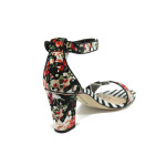 Дамски сандали с цветя Tamaris 1-28313-24 черни цветяKP