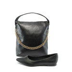 Черни дамски обувки и чанта комплект Marco Tozzi 2-22112-34 и СБ 1070 черенKP