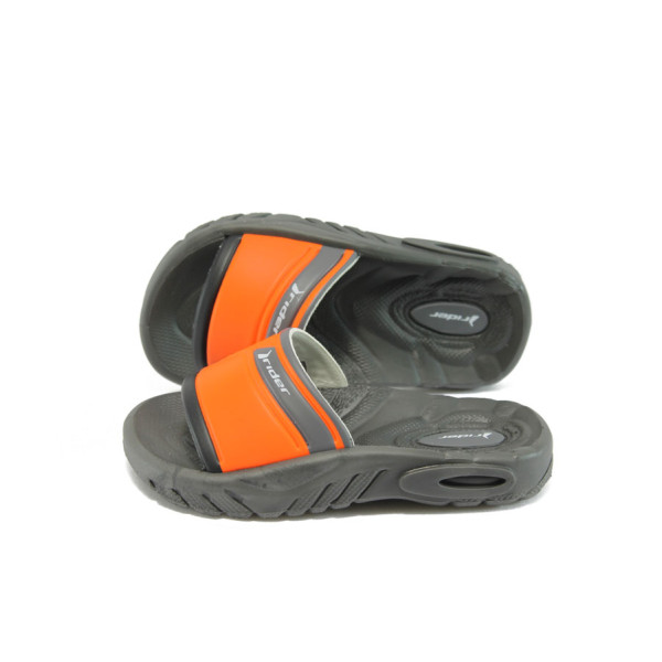 Оранжеви детски чехли, pvc материя - всекидневни обувки за лятото N 10009032