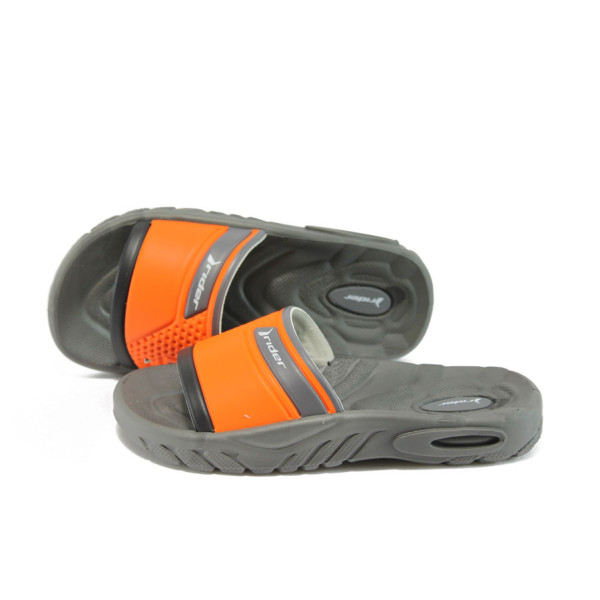 Оранжеви детски чехли, pvc материя - всекидневни обувки за лятото N 10009033