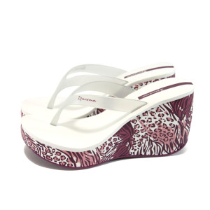 Бели дамски чехли, pvc материя - всекидневни обувки за лятото N 10008600