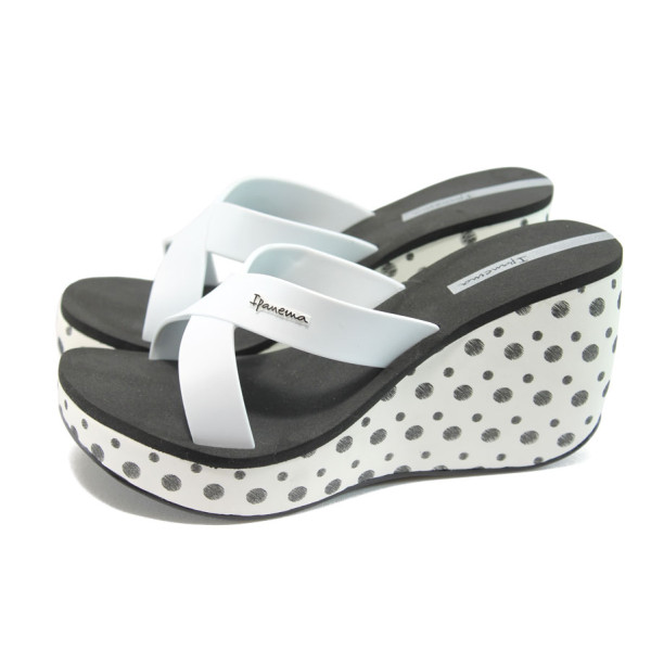 Бели дамски чехли, pvc материя - всекидневни обувки за лятото N 10008601