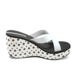 Бели дамски чехли, pvc материя - всекидневни обувки за лятото N 10008601