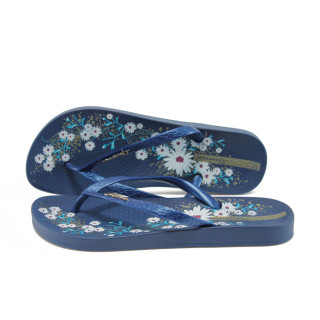 Анатомични сини дамски чехли, pvc материя - всекидневни обувки за лятото N 10008594