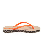 Анатомични оранжеви дамски чехли, pvc материя - всекидневни обувки за лятото N 10008604