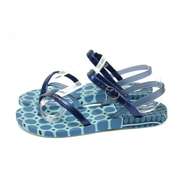 Анатомични сини дамски сандали, pvc материя - всекидневни обувки за лятото N 10008617