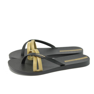 Анатомични черни дамски чехли, pvc материя - всекидневни обувки за лятото N 10008616