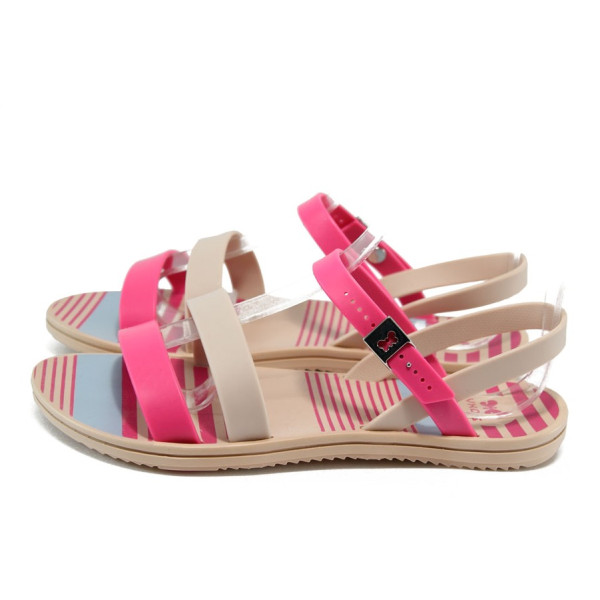 Анатомични розови дамски сандали, pvc материя - всекидневни обувки за лятото N 10008639