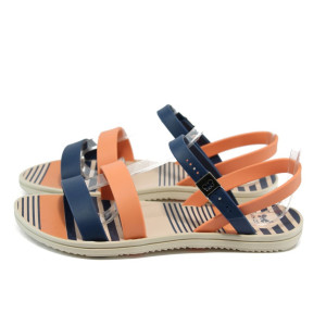 Анатомични сини дамски сандали, pvc материя - всекидневни обувки за лятото N 10008641