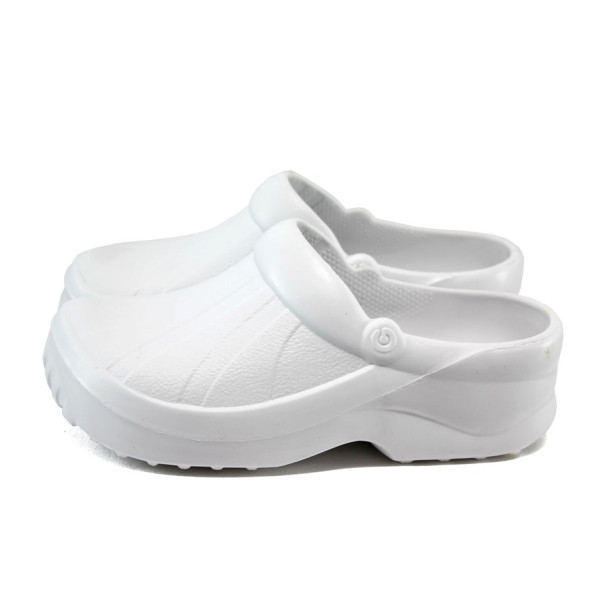 Анатомични бели джапанки, pvc материя - всекидневни обувки за лятото N 10008671