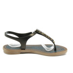 Черни дамски сандали, pvc материя - всекидневни обувки за лятото N 10008916