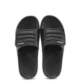 Черни мъжки чехли, pvc материя - всекидневни обувки за лятото N 10008910