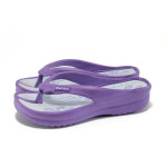 Лилави джапанки, pvc материя - всекидневни обувки за лятото N 10008944
