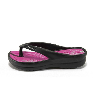 Черни джапанки, pvc материя - всекидневни обувки за лятото N 10008945