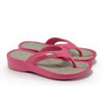 Розови джапанки, pvc материя - всекидневни обувки за лятото N 10008919