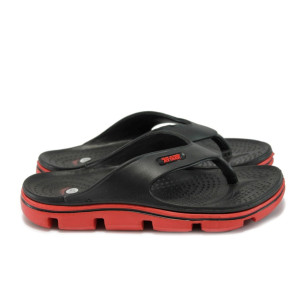 Черни джапанки, pvc материя - всекидневни обувки за лятото N 10008940