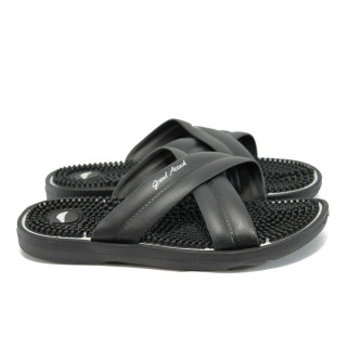 Черни джапанки, pvc материя - всекидневни обувки за лятото N 10008947