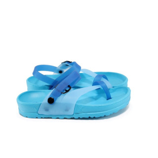 Сини джапанки, pvc материя - всекидневни обувки за лятото N 10008948