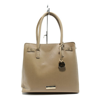Бежова дамска чанта, здрава еко-кожа - елегантен стил за вашето ежедневие N 10007982