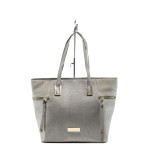 Сива дамска чанта, здрава еко-кожа - елегантен стил за вашето ежедневие N 10007985