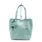Зелена дамска чанта, здрава еко-кожа - удобство и стил за вашето ежедневие N 10007992