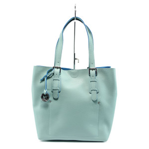 Зелена дамска чанта, здрава еко-кожа - удобство и стил за вашето ежедневие N 10007992