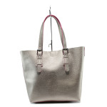 Кафява дамска чанта, здрава еко-кожа - удобство и стил за вашето ежедневие N 10007993