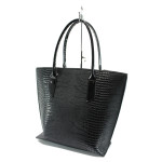 Черна дамска чанта, здрава еко-кожа - елегантен стил за вашето ежедневие N 10008138