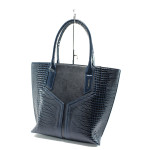Синя дамска чанта, здрава еко-кожа - елегантен стил за вашето ежедневие N 10008139