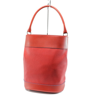 Червена дамска чанта, здрава еко-кожа - елегантен стил за вашето ежедневие N 10008200