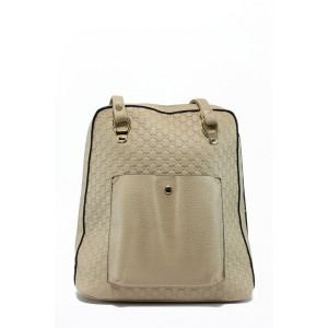 Бежова дамска чанта, здрава еко-кожа - удобство и стил за вашето ежедневие N 10008465