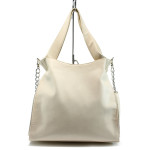 Бежова дамска чанта, здрава еко-кожа - удобство и стил за вашето ежедневие N 10008536