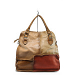 Бежова дамска чанта, естествена кожа - удобство и стил за вашето ежедневие N 10008702