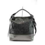 Сива дамска чанта, здрава еко-кожа - удобство и стил за вашето ежедневие N 10009243